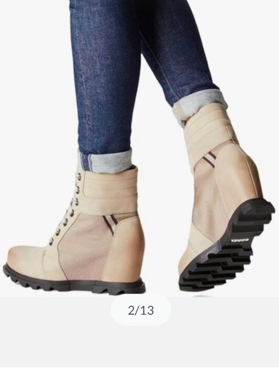 Sorel Shoes - Sorel Lexie Joan Of Arctic Khaki ll Water Proof Lace-Up Ankle Boots Size 7.